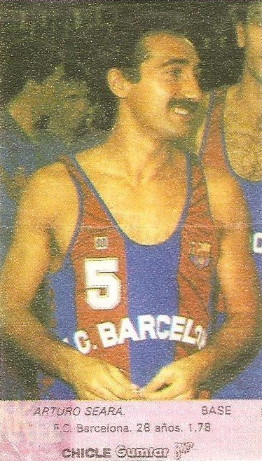 Liga Baloncesto 1985-1986. Seara (F.C. Barcelona). Chicle Gumtar.