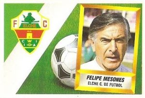 Liga 88-89. Felipe Mesones (Elche C.F.). Ediciones Este.