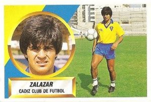 Liga 88-89. Zalazar (Cádiz C.F.). Ediciones Este.