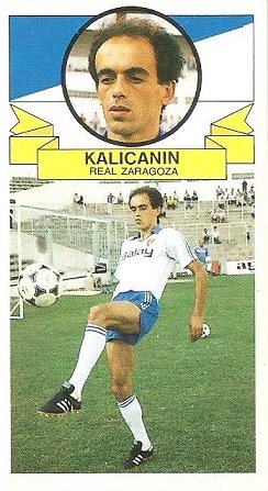 Liga 85-86. Fichaje Nº 7 Kalicanin (Real Zaragoza (Coloca por Toto del Hércules C.F.). Ediciones Este.