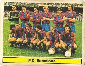 Liga 81-82. Alineación F.C. Barcelona (F.C. Barcelona). Ediciones Este.