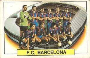 Liga 83-84. Alineación F.C. Barcelona (F.C. Barcelona). Ediciones Este.