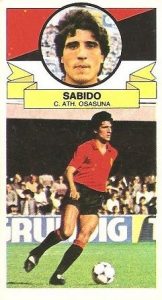 Liga 85-86. Fichaje Nº 23 Sabido (Club Atlético Osasuna). Ediciones Este.