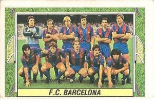 Liga 84-85. Alineación F.C. Barcelona (F.C. Barcelona). Ediciones Este.