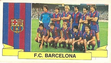 Liga 85-86. Alineación F.C. Barcelona (F.C. Barcelona). Ediciones Este.