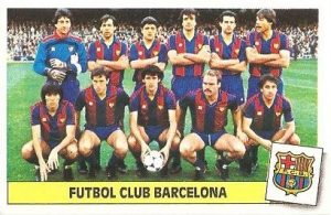 Liga 86-87. Alineación F.C. Barcelona ( F.C. Barcelona). Ediciones Este.