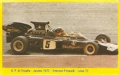 Grand Prix Ford 1982 . Emerson Fittipaldi (Lotus). (Editorial Danone).