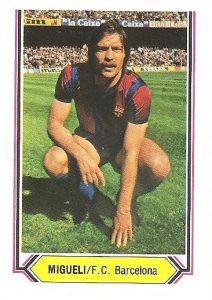 Liga 80-81. Migueli (FC Barcelona). Ediciones Este.