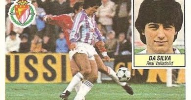 Liga 84-85. Da Silva (Real Valladolid). Ediciones Este.