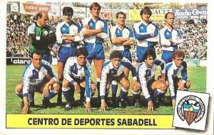 Liga 86-87. Alineación Centro de Deportes Sabadell (Centro de Deportes Sabadell). Ediciones Este.