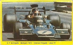 Grand Prix Ford 1982. Emerson Fittipaldi (Lotus). (Editorial Danone).