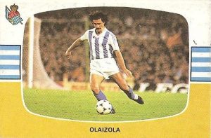 Liga 84-85. Olaizola (Real Sociedad). Cromos Cano.