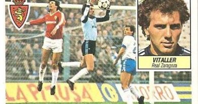 Liga 84-85. Vitaller (Real Zaragoza). Ediciones Este.