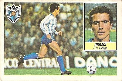 Liga 84-85. Urdaci (C.D. Málaga). Ediciones Este.