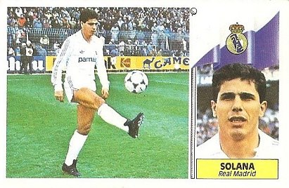 Liga 86-87. Solana (Real Madrid). Ediciones Este.