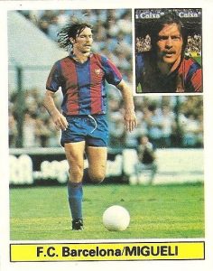 Liga 81-82. Migueli (FC Barcelona). Ediciones Este.