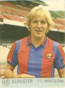 1983 Selección de Fútbol Liga Española. Schuster (F.C. Barcelona). Editorial Mateo Mirete.