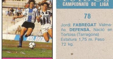 Fútbol 85-86. Campeonato de Liga. Fabregat (Hércules C.F.). Editorial Lisel.