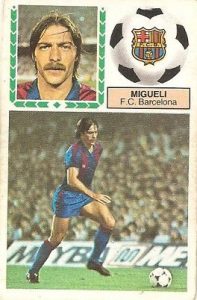 Liga 83-84. Migueli (FC Barcelona). Ediciones Este.