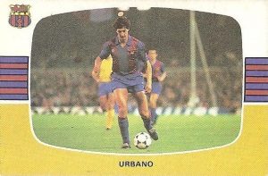 Liga 84-85. Urbano (FC Barcelona). Cromos Cano.
