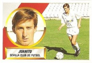 Liga 88-89. Juanito (Sevilla C.F.). Ediciones Este.