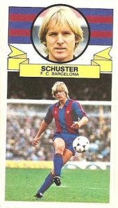 Liga 85-86. Schuster (F.C. Barcelona). Ediciones Este.