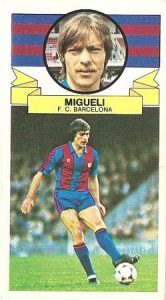 Liga 85-86. Migueli (FC Barcelona). Ediciones Este.