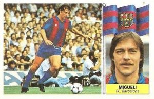 Liga 86-87. Migueli (FC Barcelona). Ediciones Este.