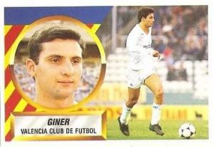 Liga 88/89. Giner (Valencia C.F). Ediciones Este.