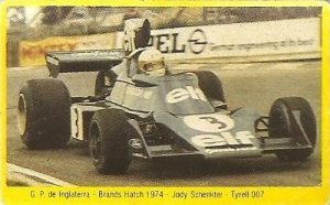 Grand Prix Ford 1982. Jody Scheckter (Tyrrell). Editorial Danone.