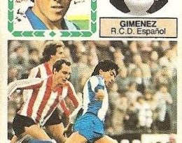 Liga 83-84. Giménez (R.C.D. Español). Ediciones Este.
