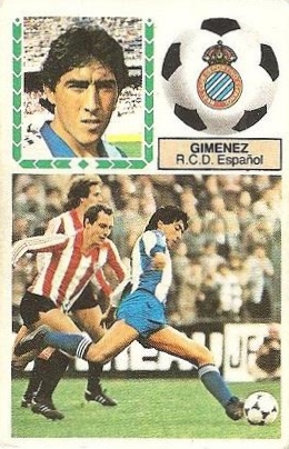 Liga 83-84. Giménez (R.C.D. Español). Ediciones Este.