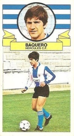 Liga 85-86. Baquero (Hércules C.F.). Ediciones Este.