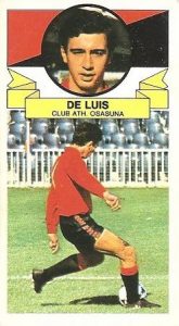 Liga 85-86. De Luis (C. A. Osasuna). Ediciones Este.