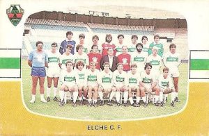 Liga 84-85. Elche C.F. Cromos Cano.