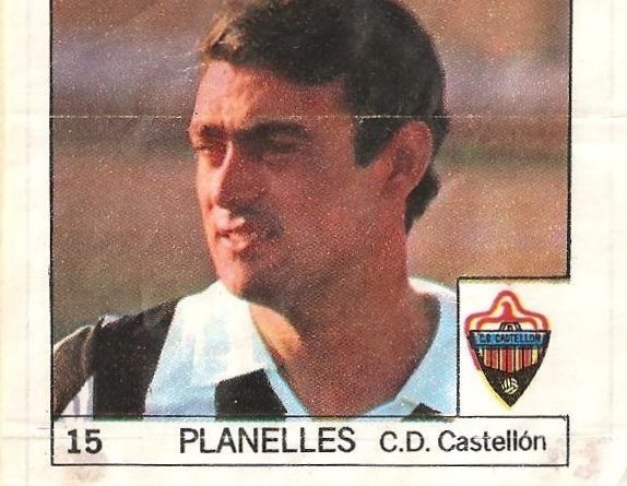 Super Cromos Los Mejores del Mundo (1981). Planelles (C.D. Castellón). Chicle Fútbol Boomer.