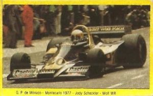 Grand Prix Ford 1982. Jody Scheckter (Wolf). Editorial Danone.