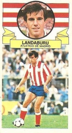 Liga 85-86. Landáburu (Atlético de Madrid). Ediciones Este.