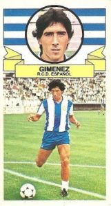 Liga 85-86. Giménez (R.C.D. Español). Ediciones Este.