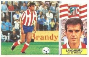 Liga 86-87. Landáburu (Atlético de Madrid). Ediciones Este.