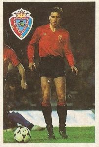 Diego Armando Maradona. Sus driblings. Sus goles. Liga 84-85. Lecumberri (Club Atlético Osasuna). Cromo Esport.