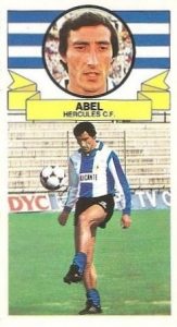 Liga 85-86. Abel (Hércules C.F.). Ediciones Este.