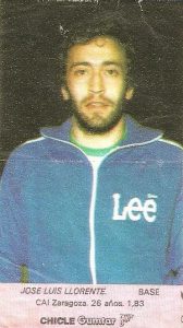 Liga Baloncesto 1985-1986. José Luis Llorente (CAI Zaragoza). Chicle Gumtar.