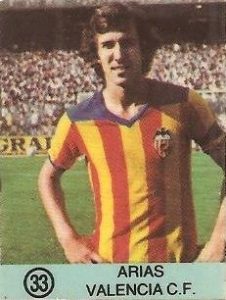 1983-84 Super Campeones. Arias (Valencia C.F.). (Ediciones Gol).