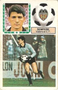 Liga 83-84. Sempere (Valencia C.F.) Ediciones Este.