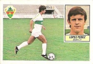 Liga 84-85. López Pérez (Elche C.F.). Ediciones Este.