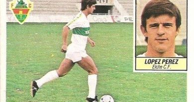 Liga 84-85. López Pérez (Elche C.F.). Ediciones Este.
