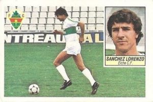 Liga 84-85. Sánchez Lorenzo (Elche C.F.). Ediciones Este.