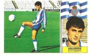 Liga 86-87. Fichaje Nº 12 Valverde (R.C.D. Español). Ediciones Este.