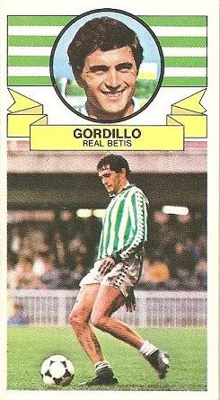 Liga 85-86. Gordillo (Real Betis). Ediciones Este.
